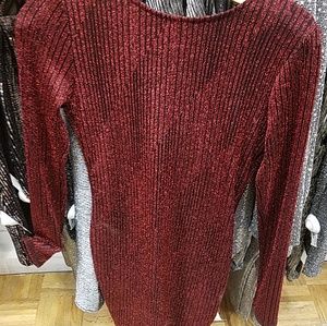 Red and black glitter dress